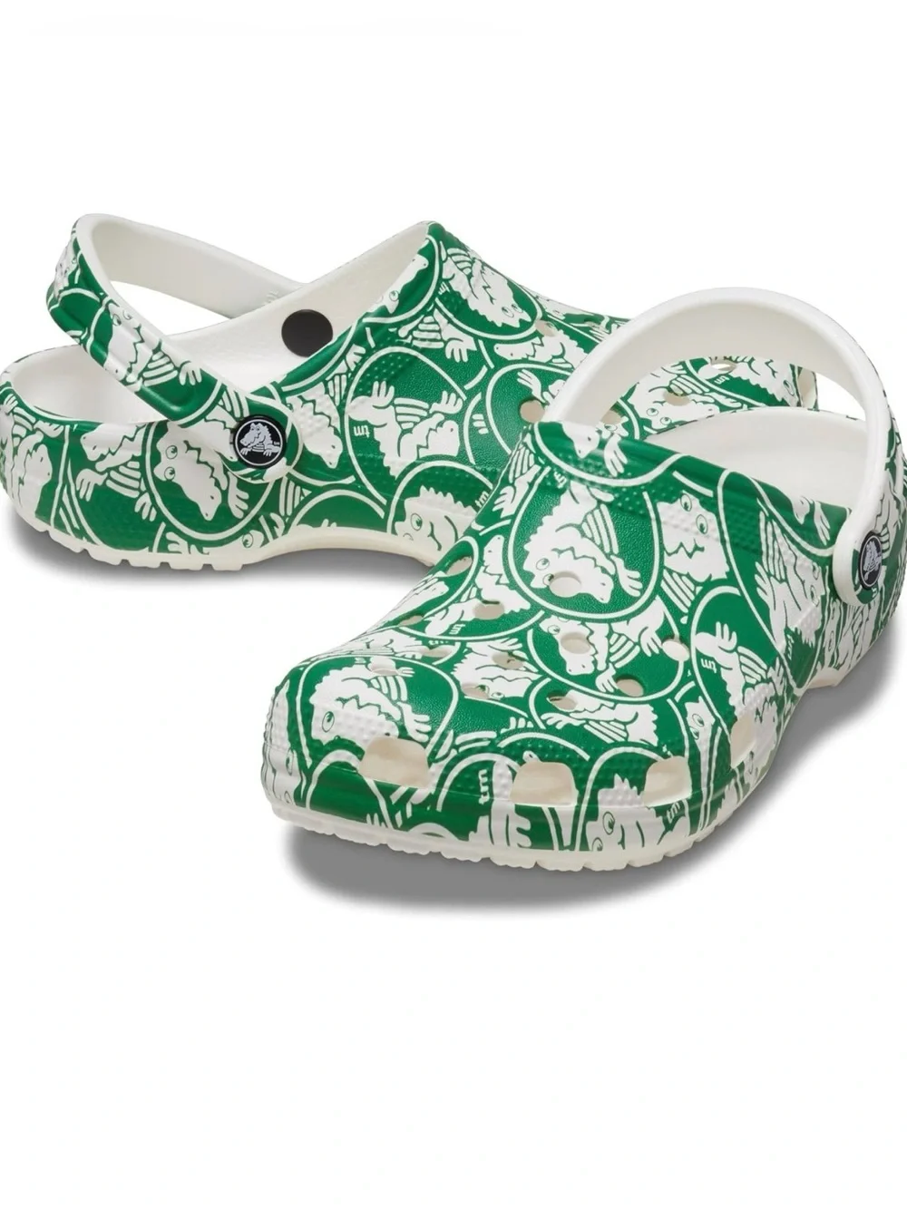 Crocs Unisex-Child Classic Graphic Clog - Green Ivy - Size 7 Toddler